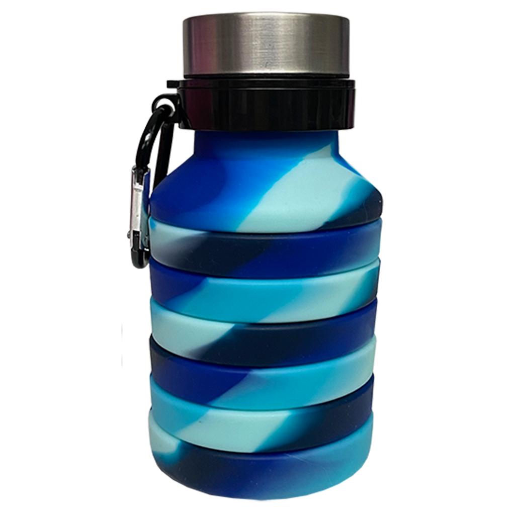 Ocean Waves Collapsible Water Bottle