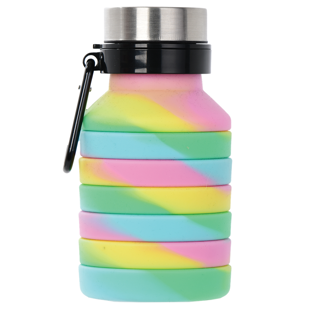 [870-168] Swirl Tie Dye Collapsible Water Bottle