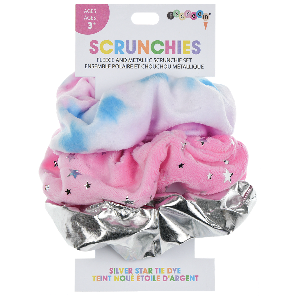 Silver Star Tie Dye Scrunchie Set