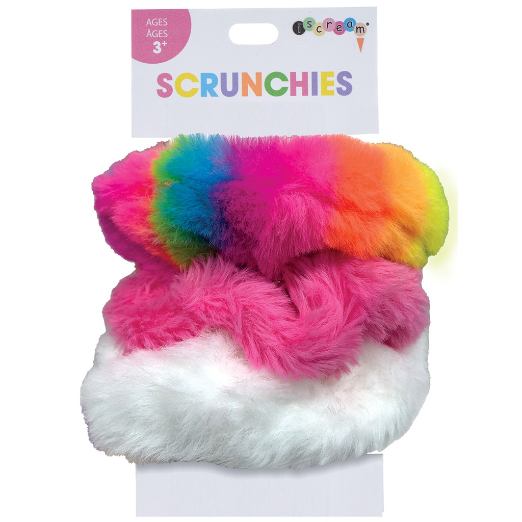 Rainbow Polka Dot Scrunchie Set