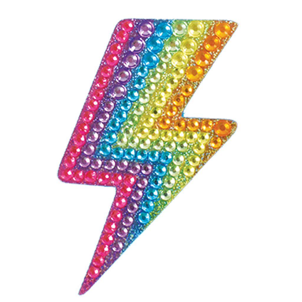 Lightning Bolt Rhinestone Decals Large