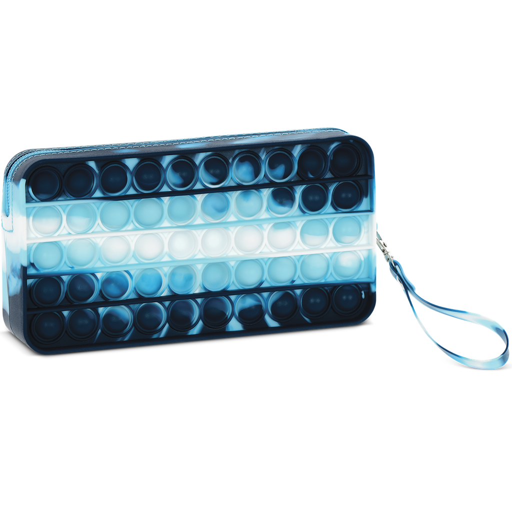 [810-1508] Blue Tie Dye Popper Pencil Case
