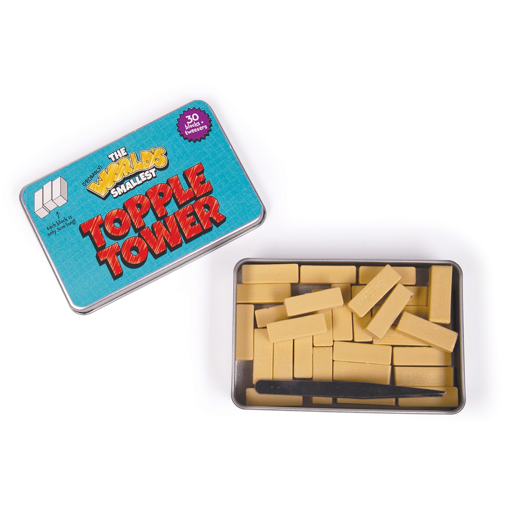 Probably World's Smallest Topple Tower