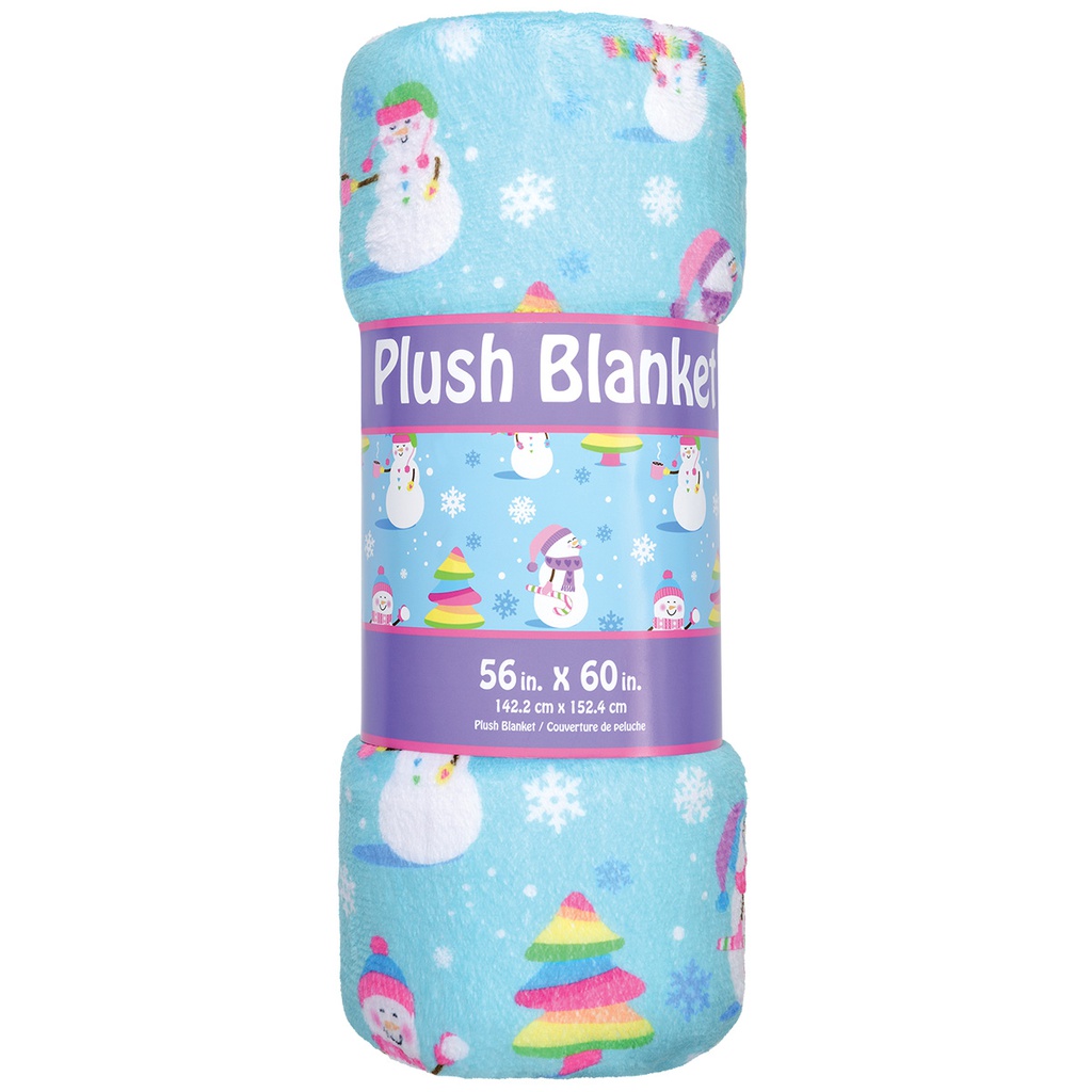 Silly Snowmen Plush Blanket