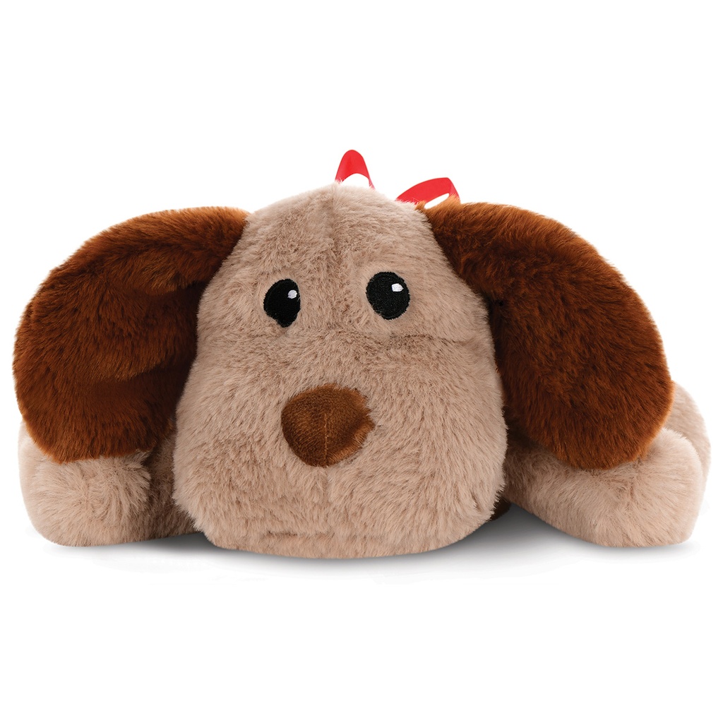 [780-2075] Holiday Puppy Weighted Furry Plush