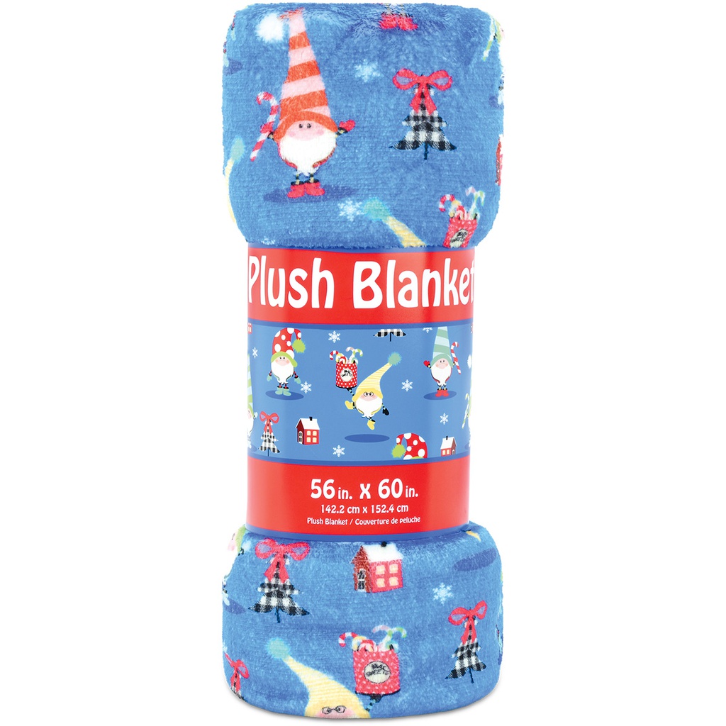 Gnome for the Holidays Plush Blanket