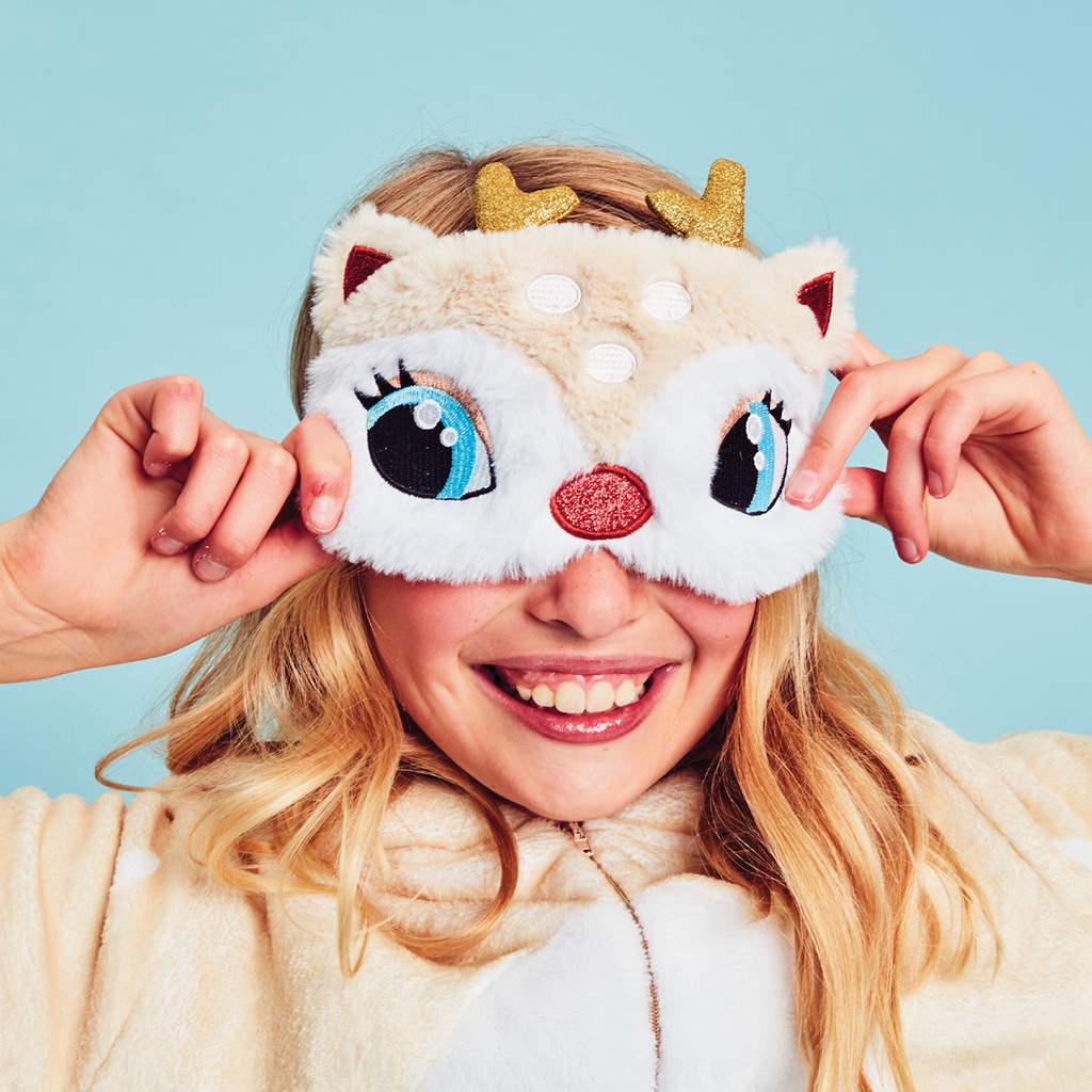 Reindeer Furry & Glitter Eye Mask
