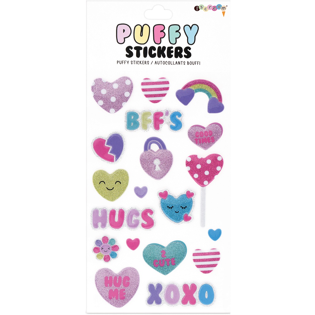 Heart Puffy Stickers