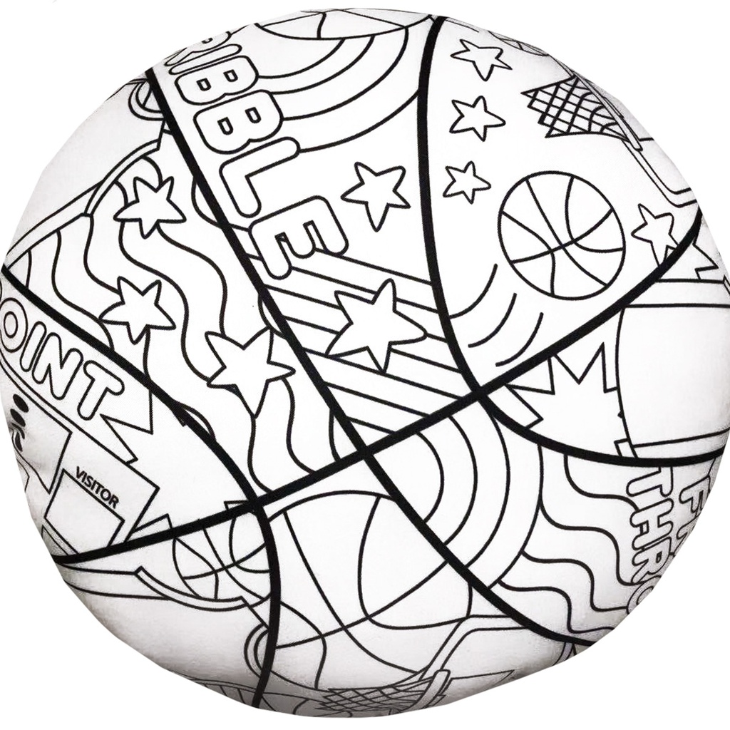 Basketball Color Me Pillow