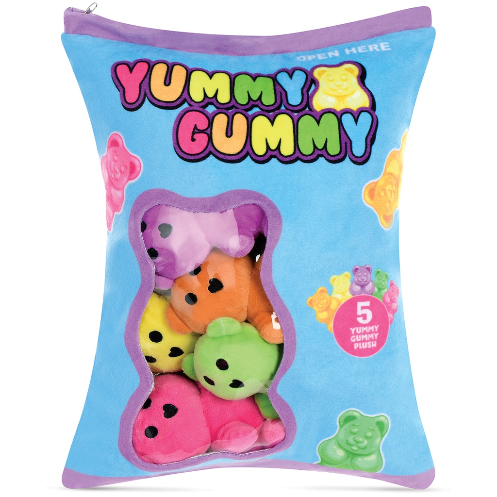 [780-2088] Yummy Gummies Strawberry Scented Packaging Fleece Plush