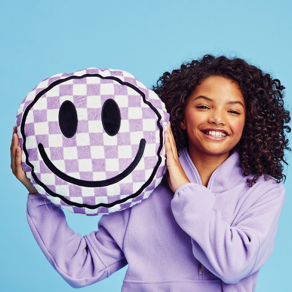 Checkered Smiles Pillow