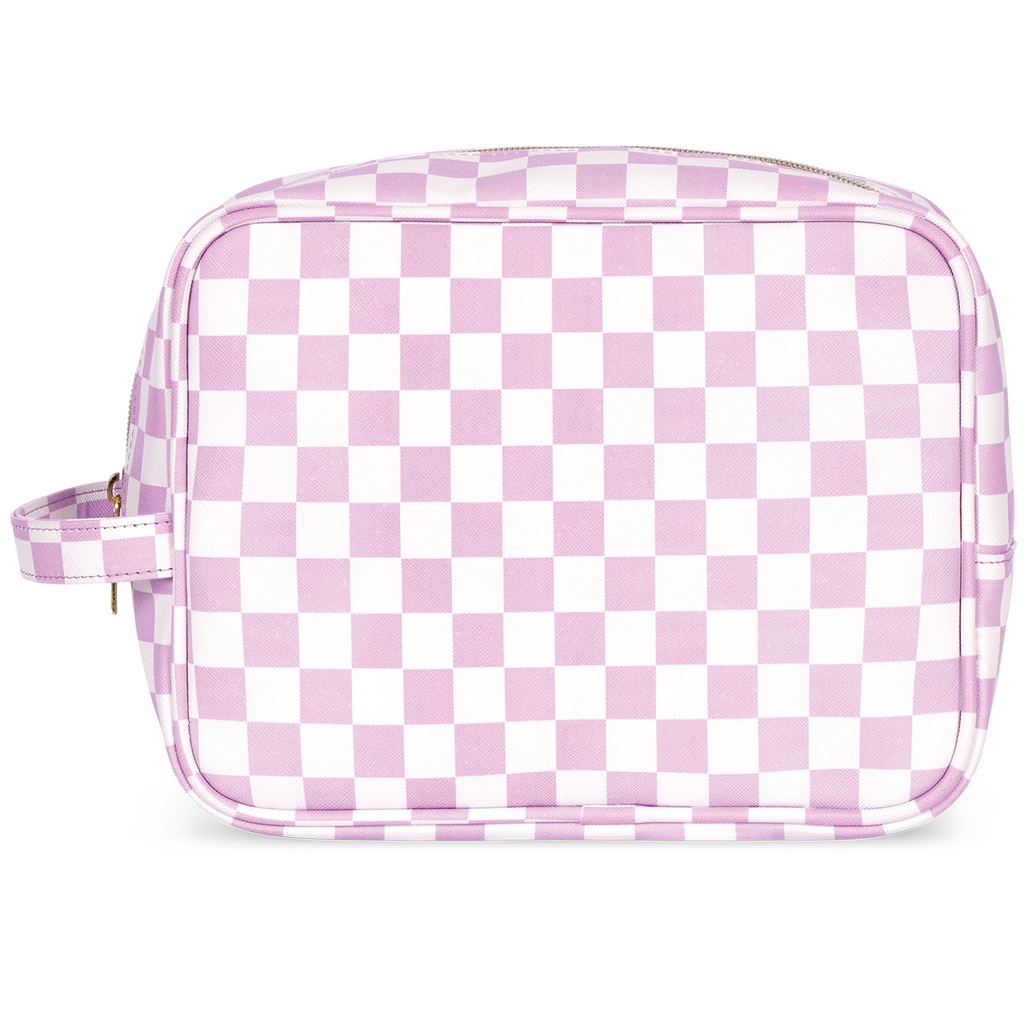 Checkered Smiles Rectangle Cosmetic Bag