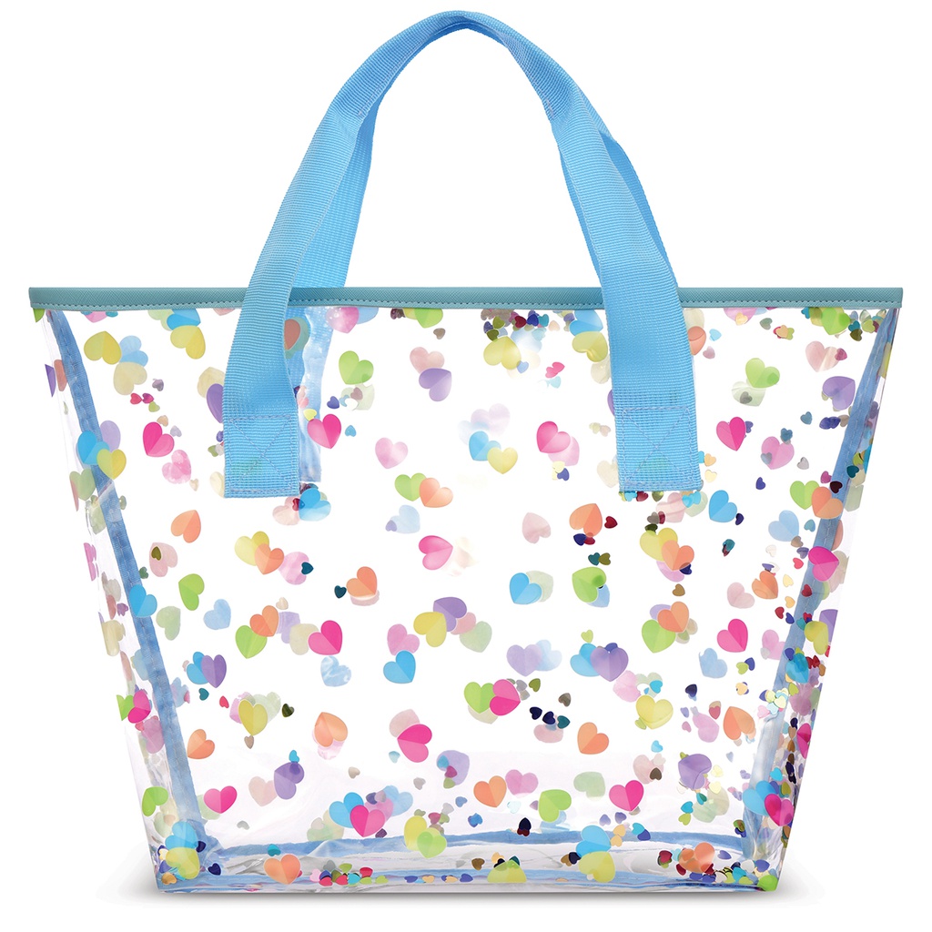 Playful Hearts Clear Tote Bag
