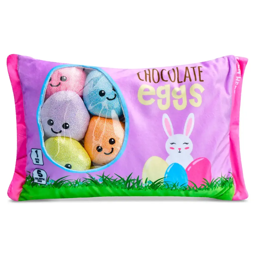 [780-2190] Chocolate Easter Egg Buddies Packaging Fleece Plush