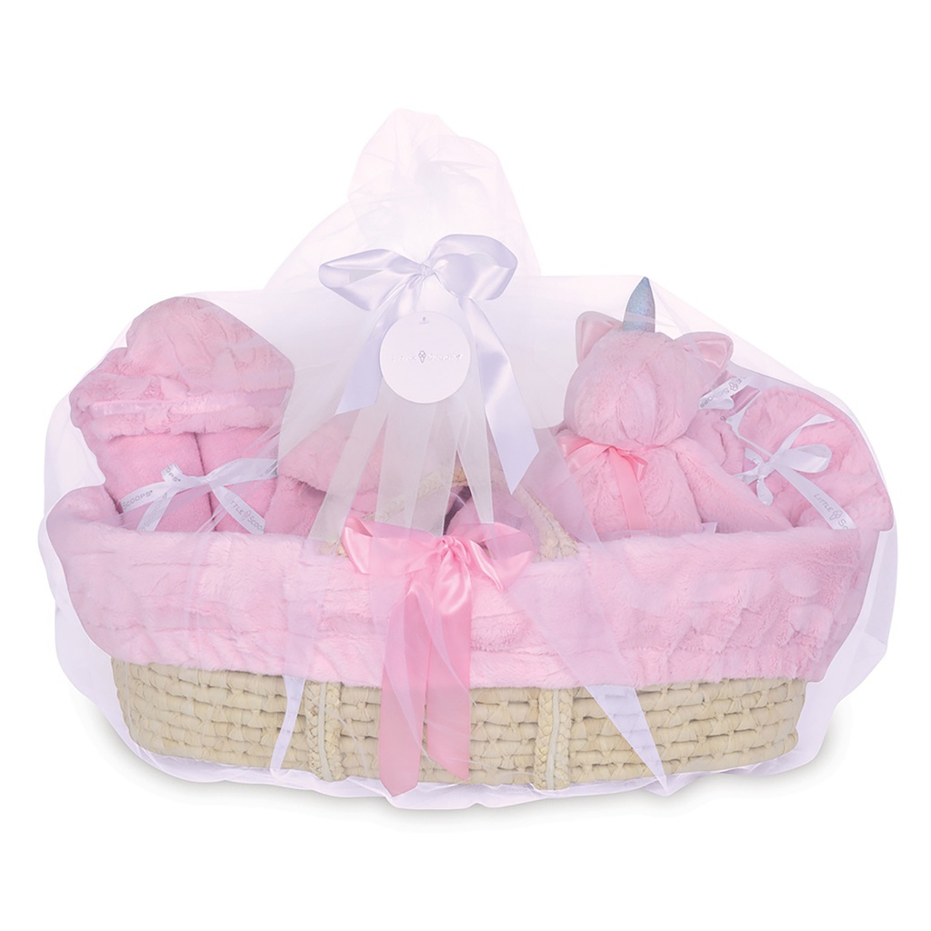 [460-004] Little Scoops Pink Baby Gift Basket Set