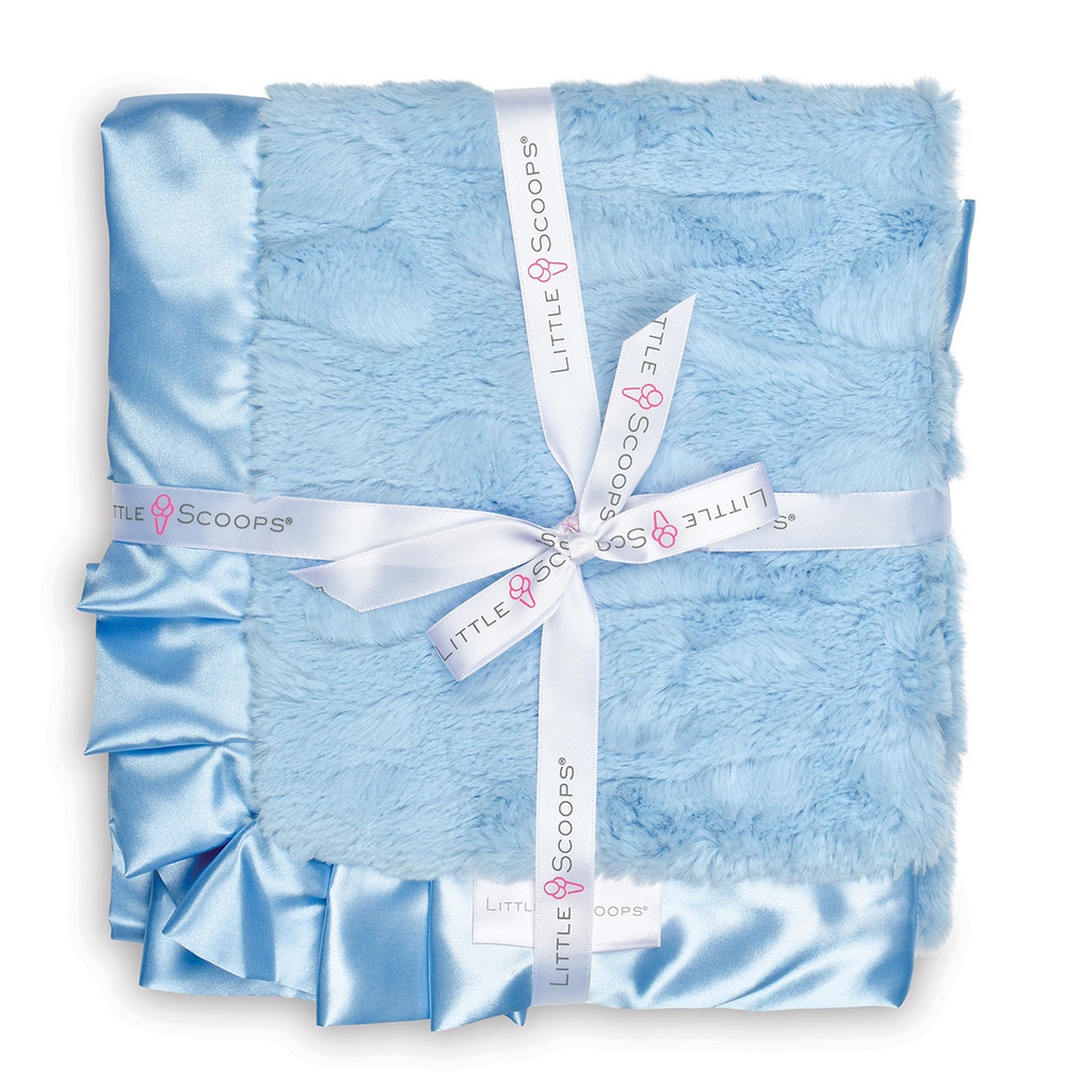 Little Scoops® Blue Receiving Blanket