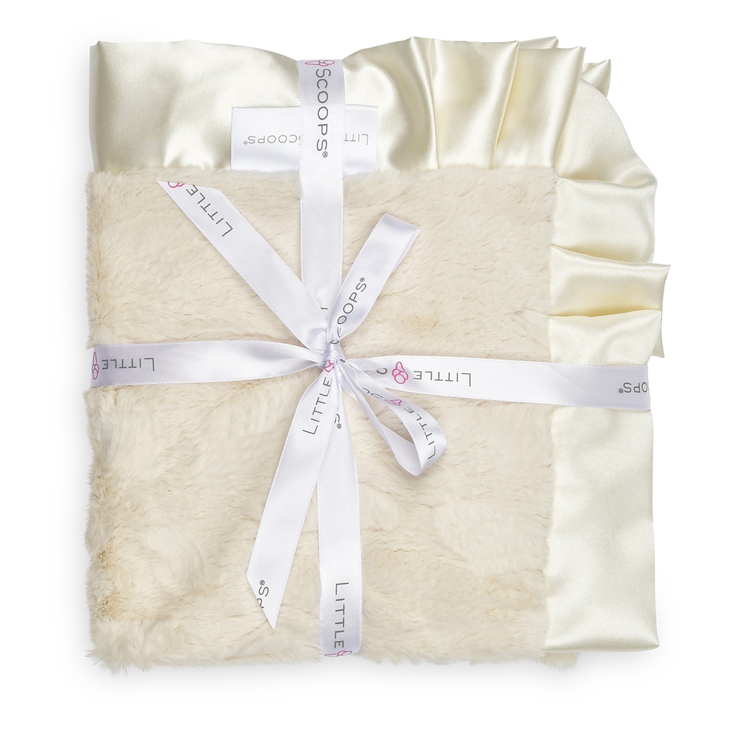 [430-007] Little Scoops Cream Receiving Blanket