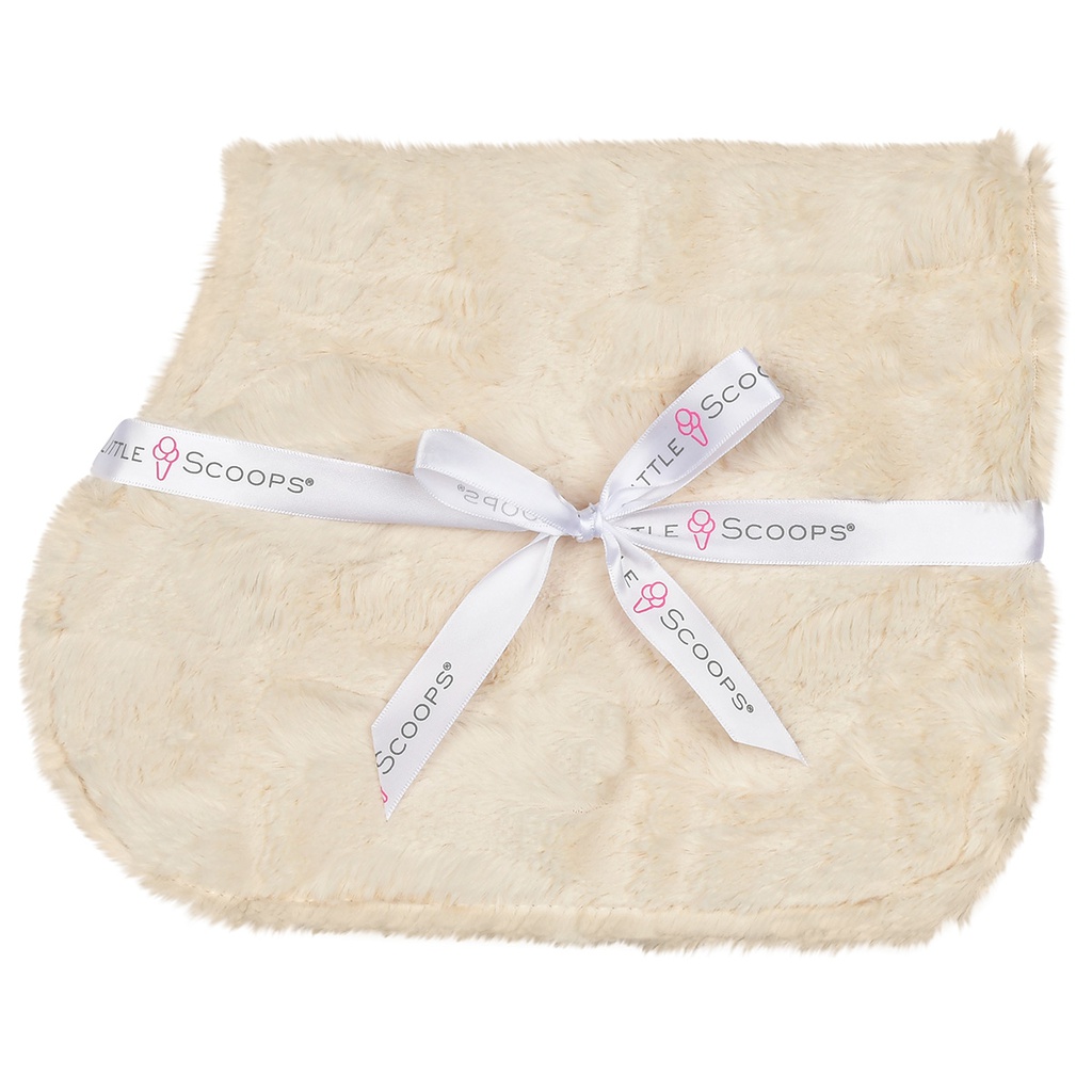 [450-016] Little Scoops Cream Set of 2 Burp Cloths