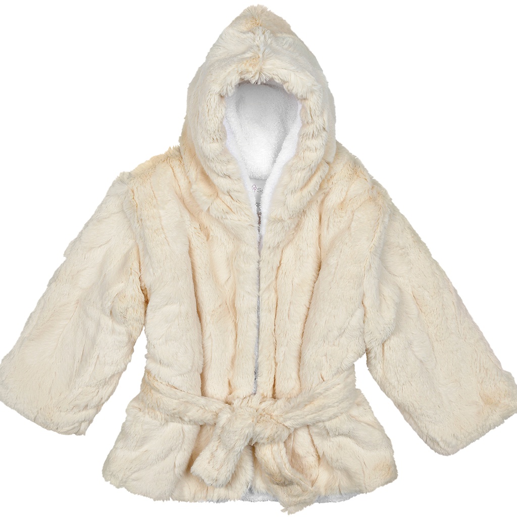 [420-004] Little Scoops Cream Hooded Robe
