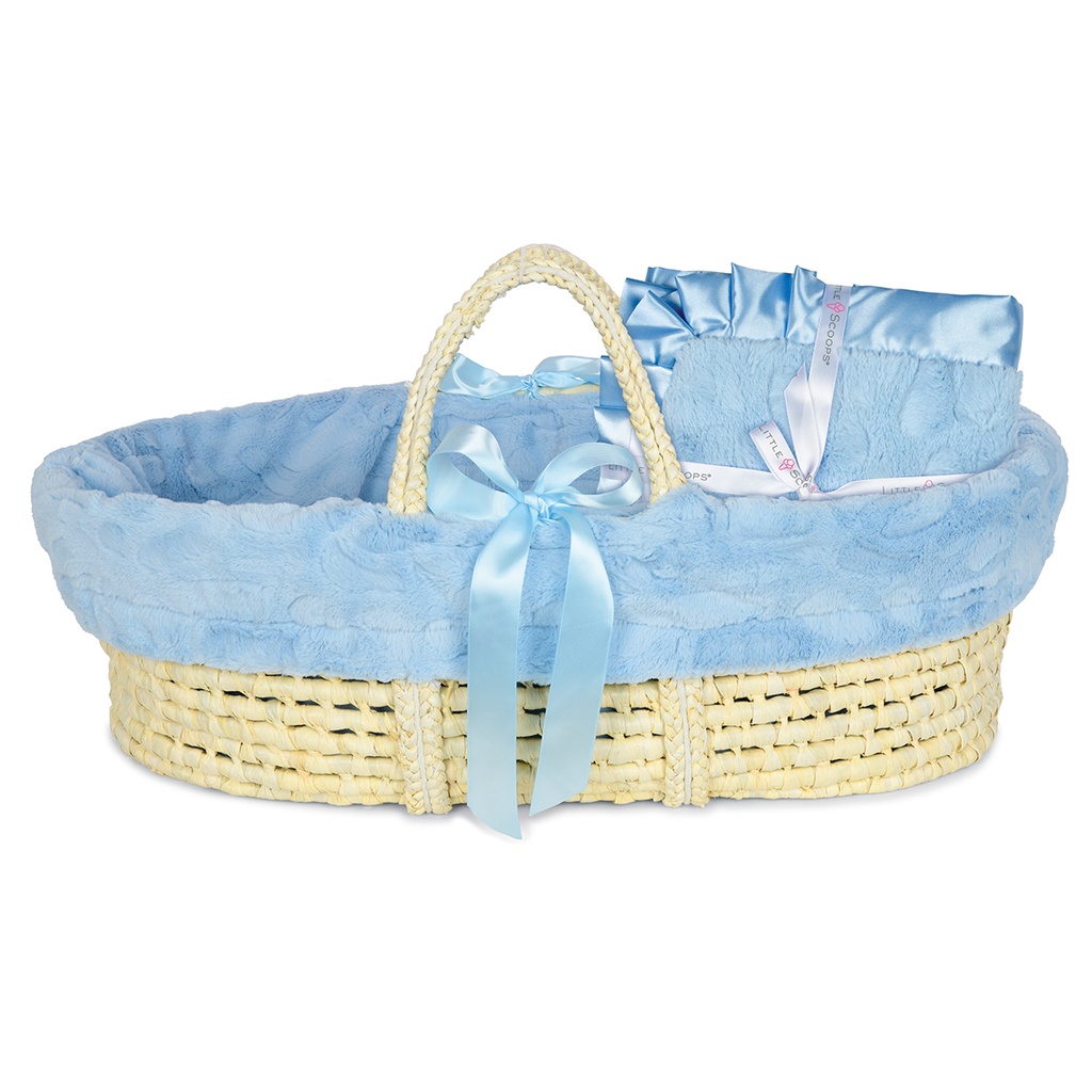Little Scoops Blue Receiving Blanket & Basket