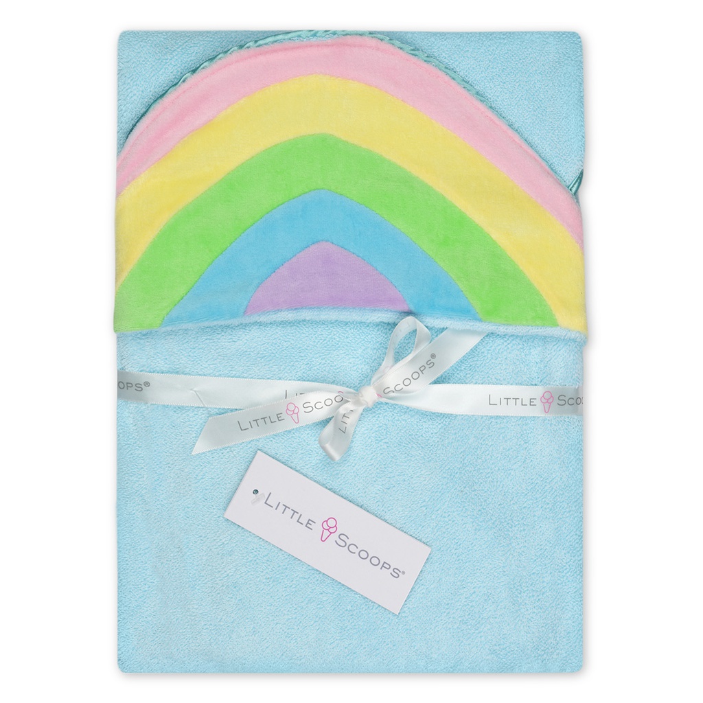 [450-005] Little Scoops Rainbow Hooded Towel