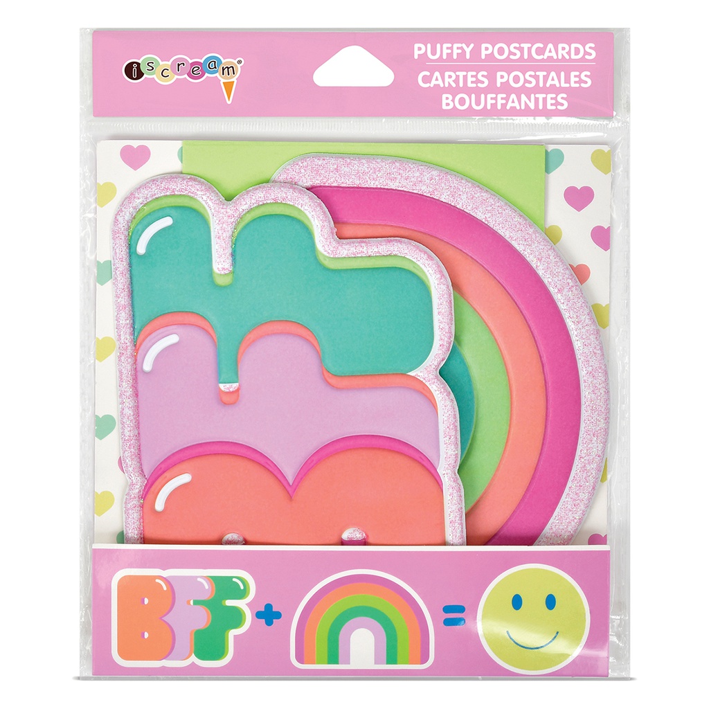 [760-1190] Rainbow BFF Puffy Postcards