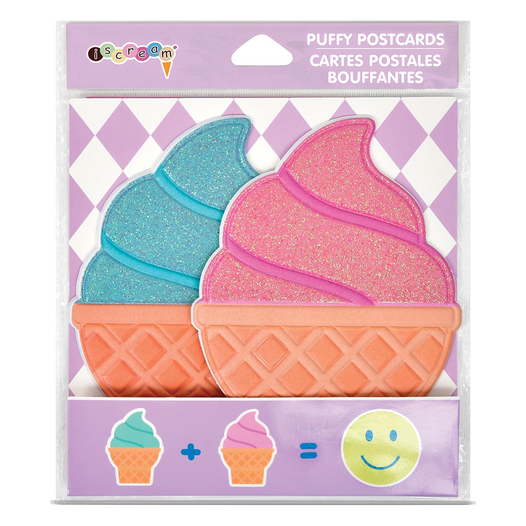 [760-1189] Ice Cream Puffy Postcards