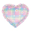 Daisy Gingham Heart Fleece Plush
