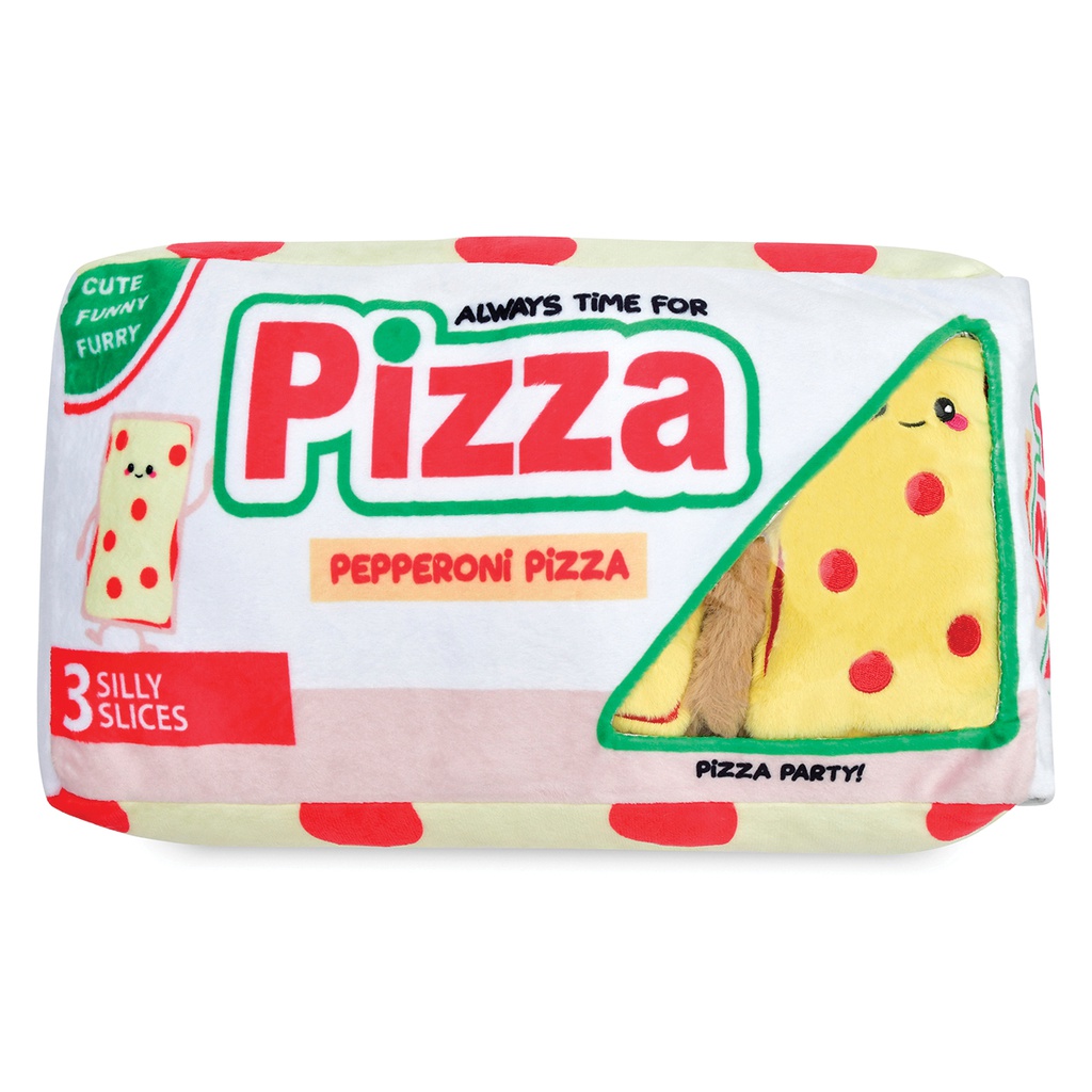 [780-3024] Pizza Party Packaging Fleece Plush
