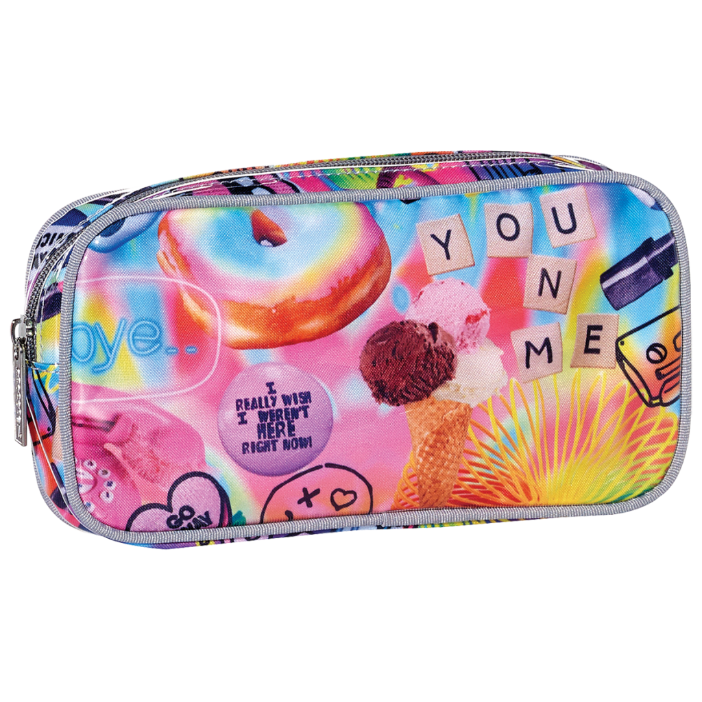 Psychedelic Collage Small Cosmetic Bag
