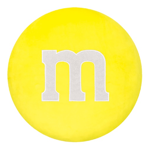 Yellow M&M Fleece and Glitter Plush