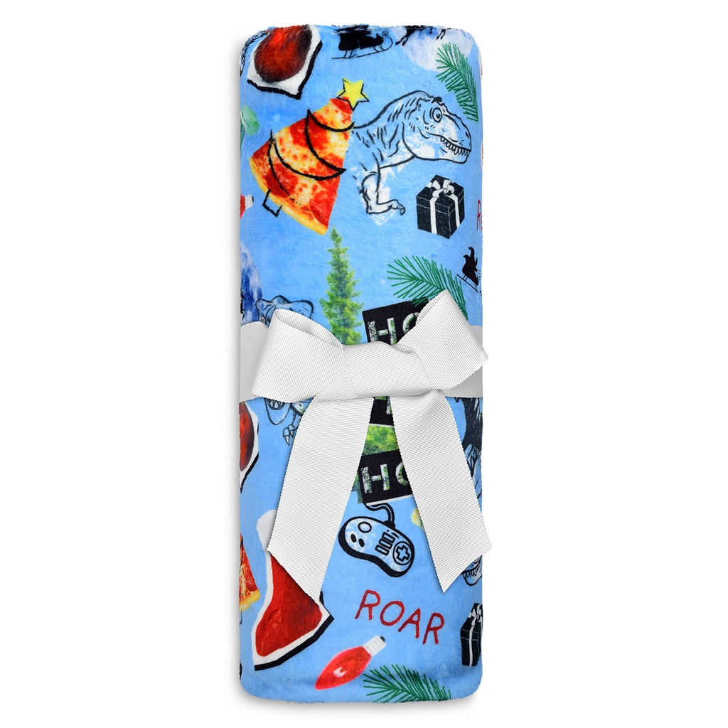 [780-3250] Merry Rex-Mas Plush Blanket
