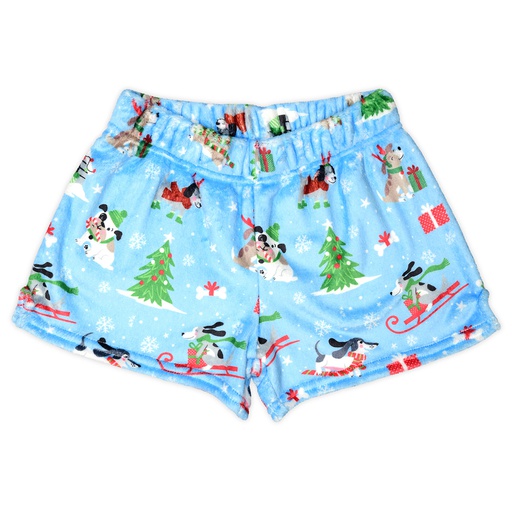 [820-1770XS] Snow Dogs Plush Shorts (X-Small (4-6))