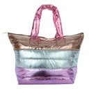 Icy Color Block Puffer Overnight Bag