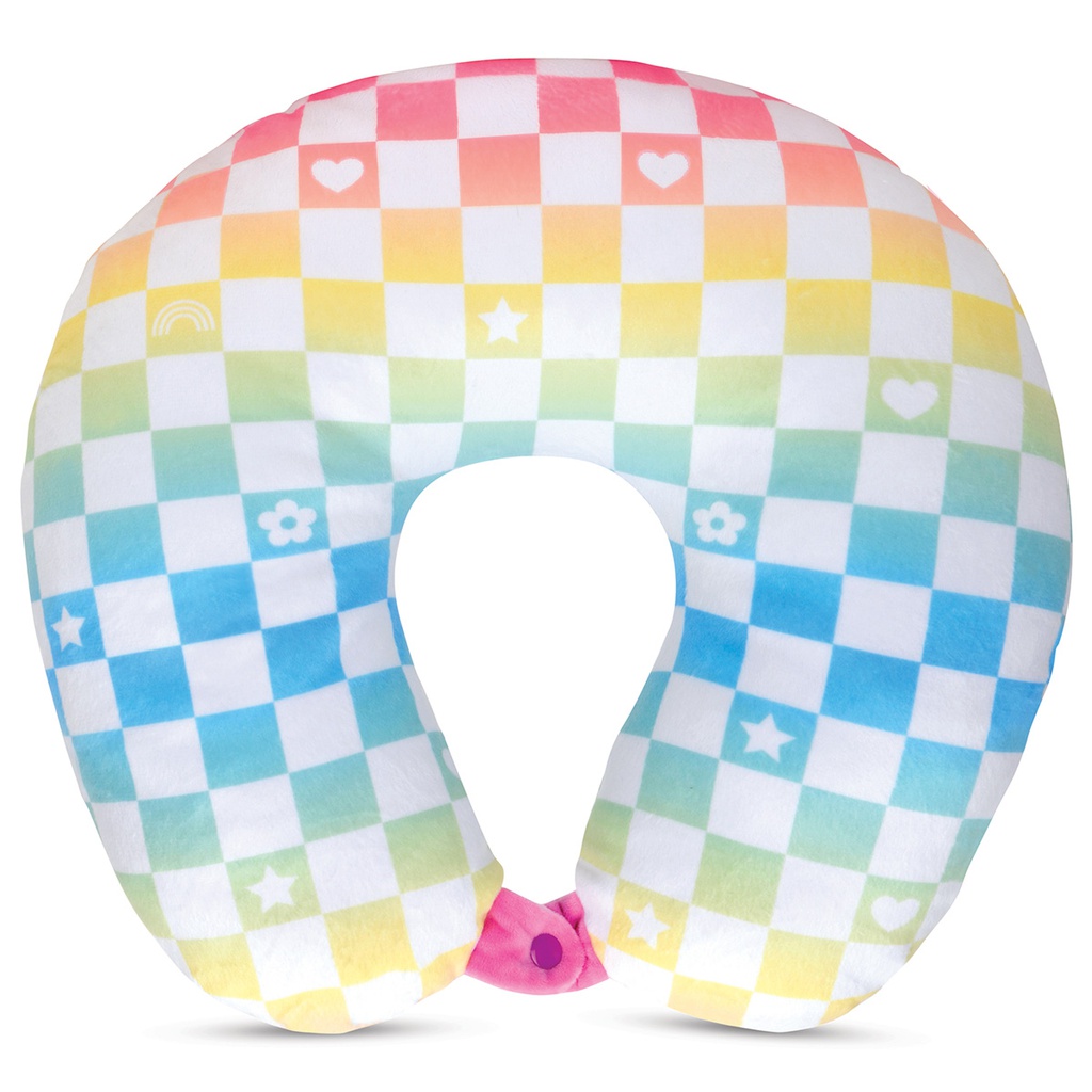 Ombre Checkerboard Neck Pillow