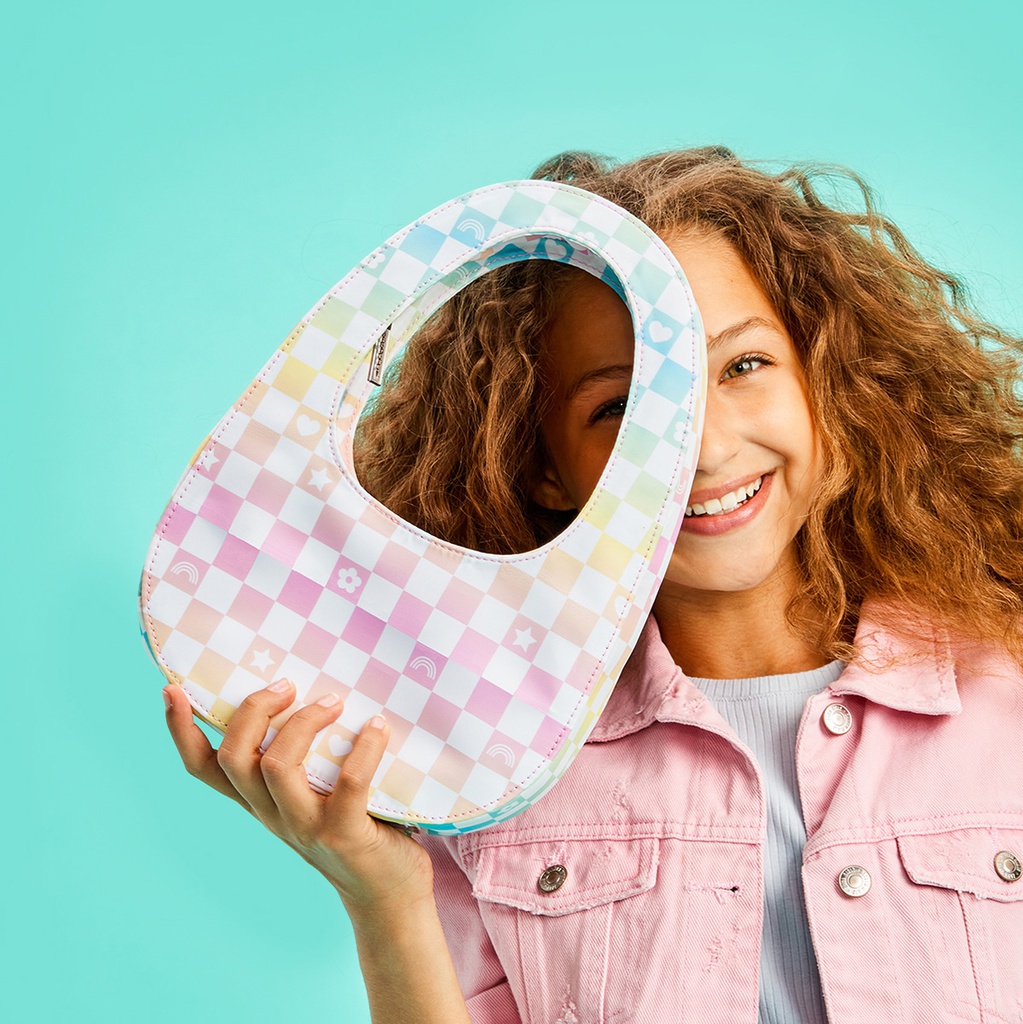 Ombre Checkerboard Shoulder Bag