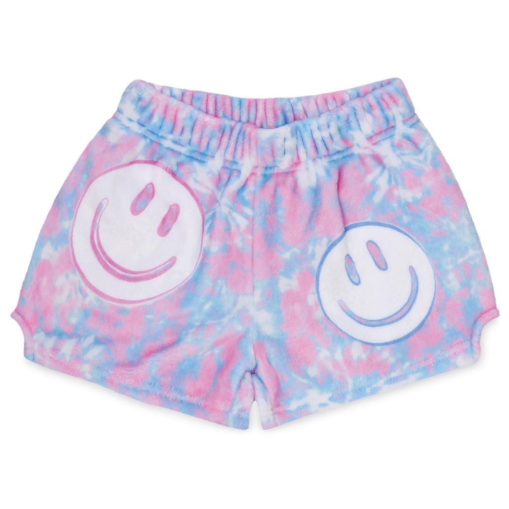 [820-1883XS] Tie Dye Smile Plush Shorts (X-Small (4-6))