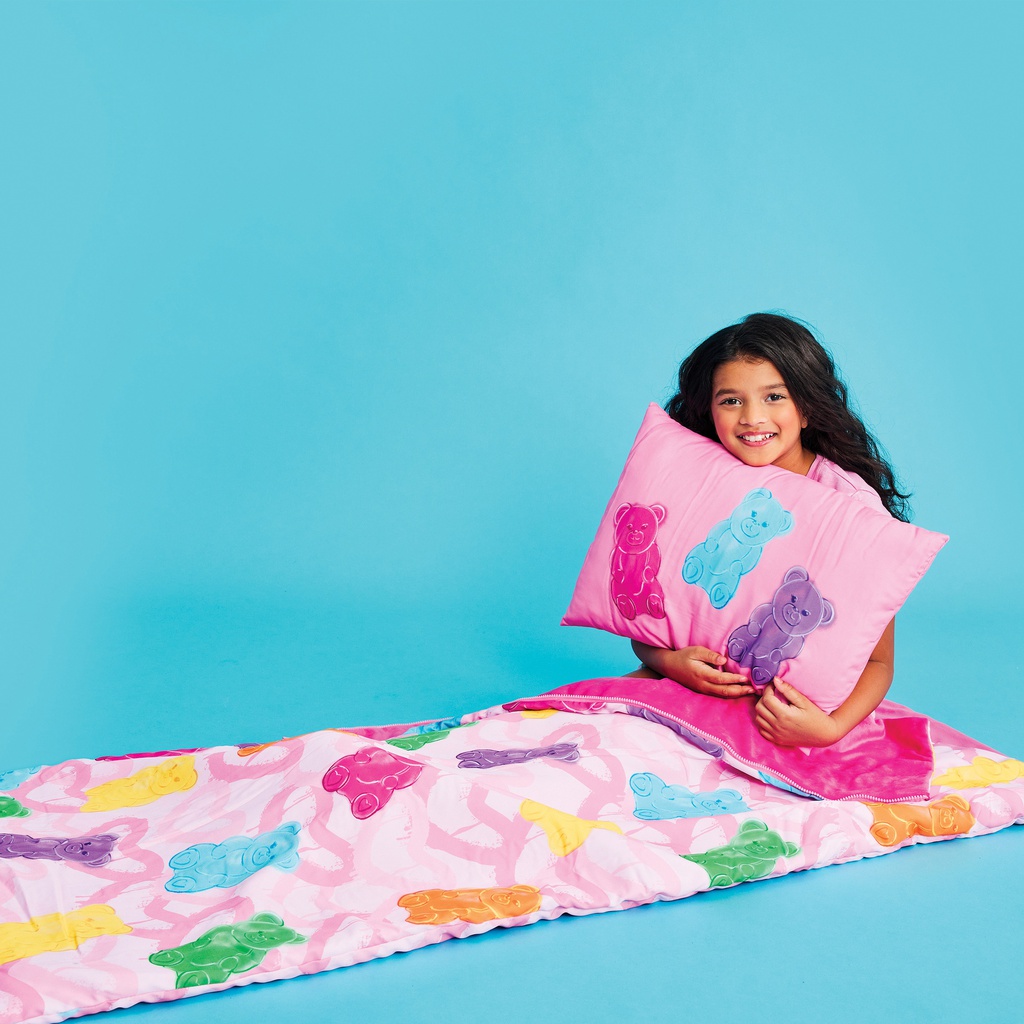 Beary Sweet Sleeping Bag and Pillow Set