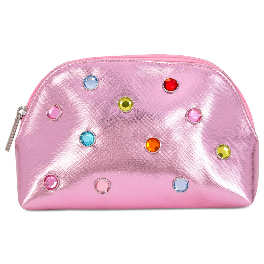 Pink Candy Gem Oval Cosmetic Bag