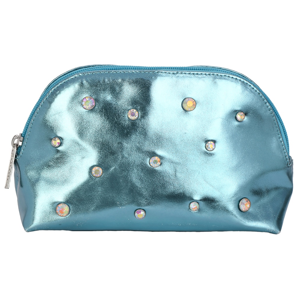 [810-2023] Blue Candy Gem Oval Cosmetic Bag