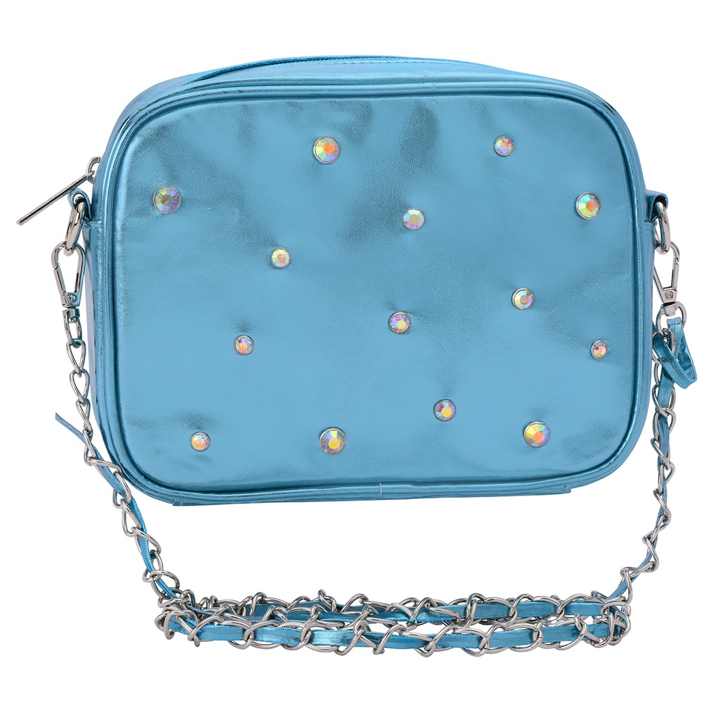 [810-2029] Blue Candy Gem Crossbody Bag