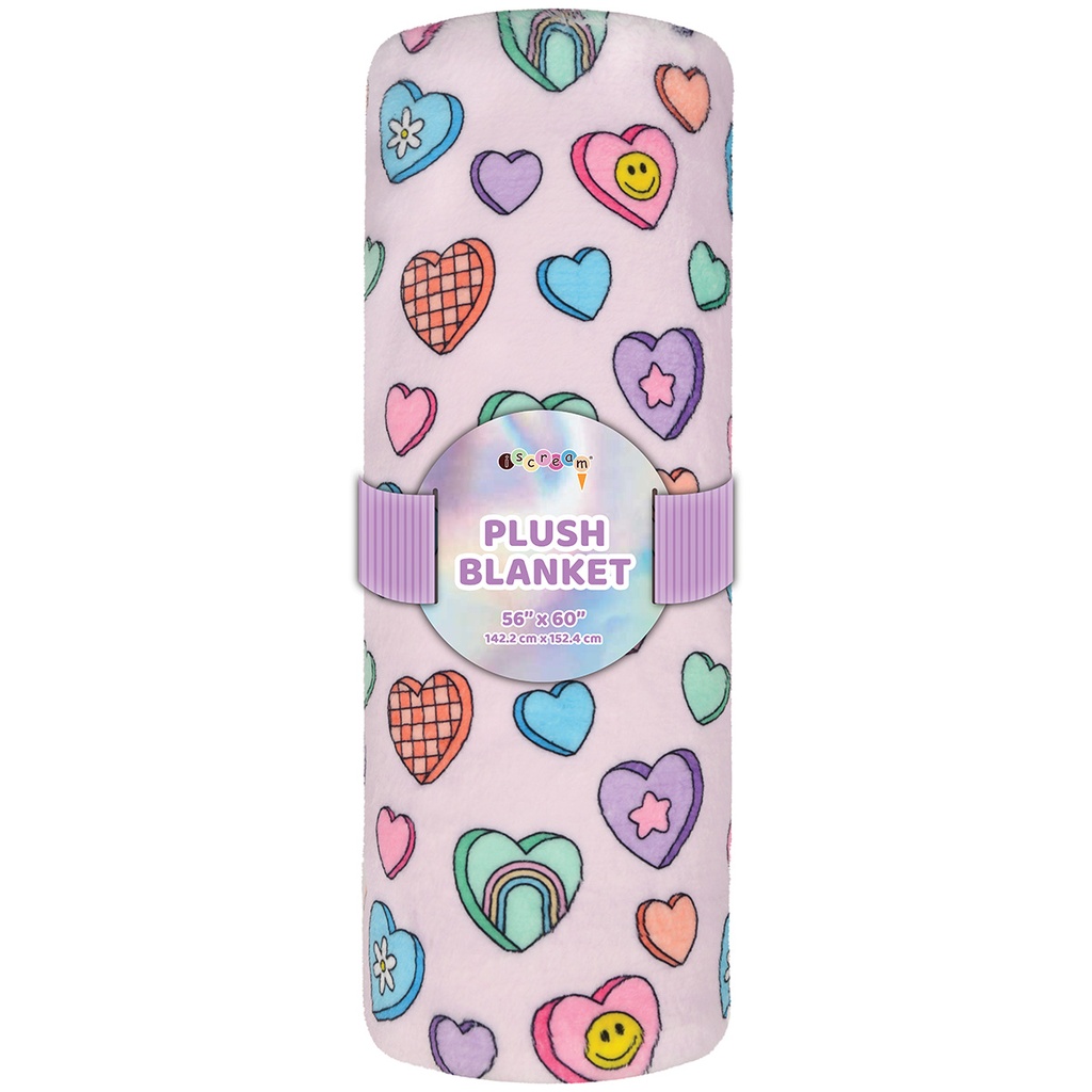 Candy Hearts Plush Blanket
