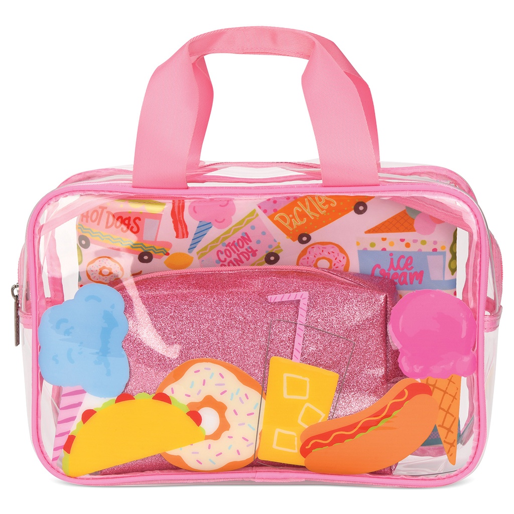 [810-2035] Food Truck Fun Cosmetic Bag Trio