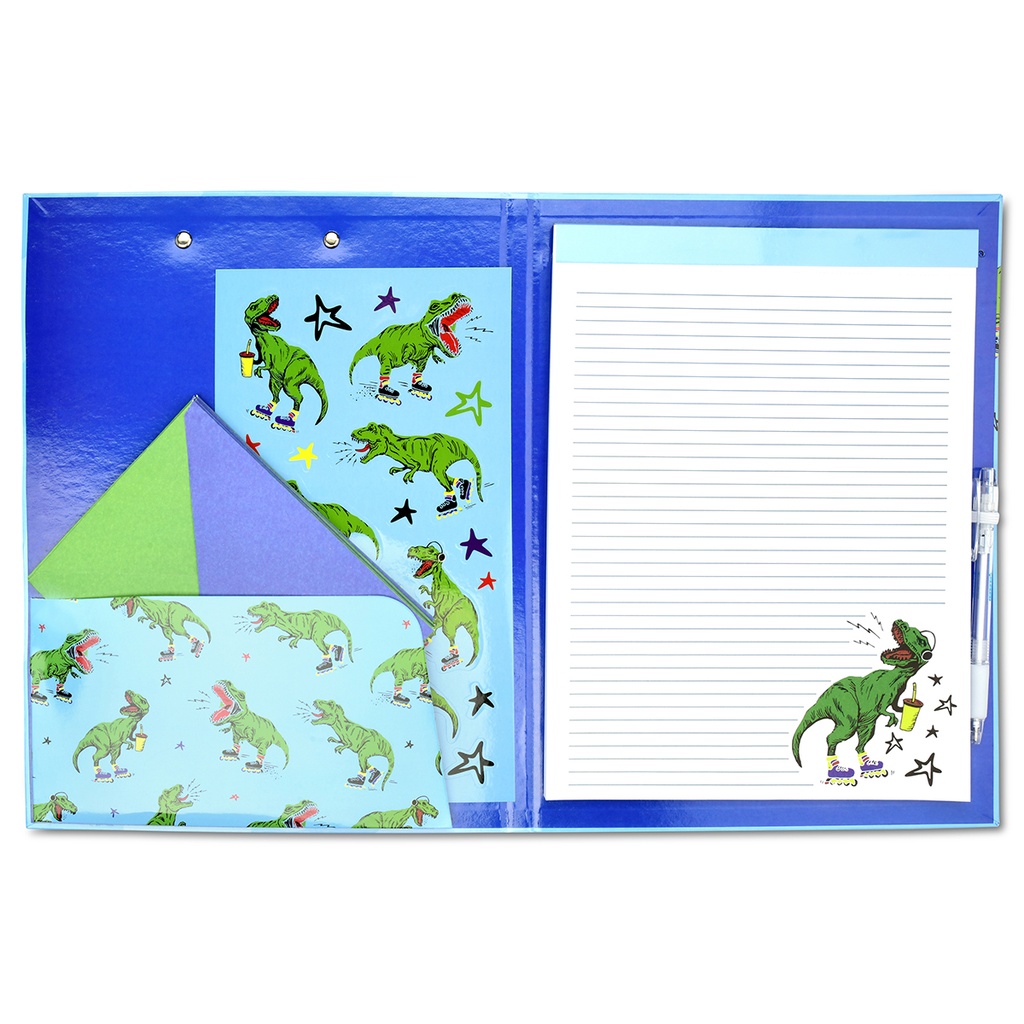 [760-1303] Skating Dinosaurs Clipboard Set