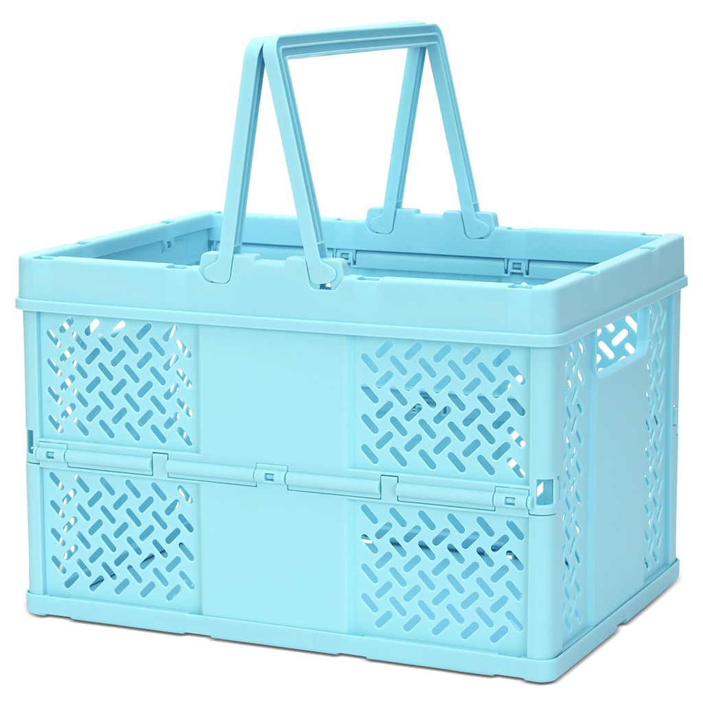 Large Blue Foldable Storage Crate