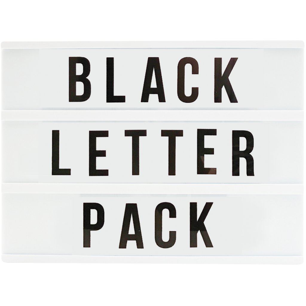 A5 Black Letter Pack