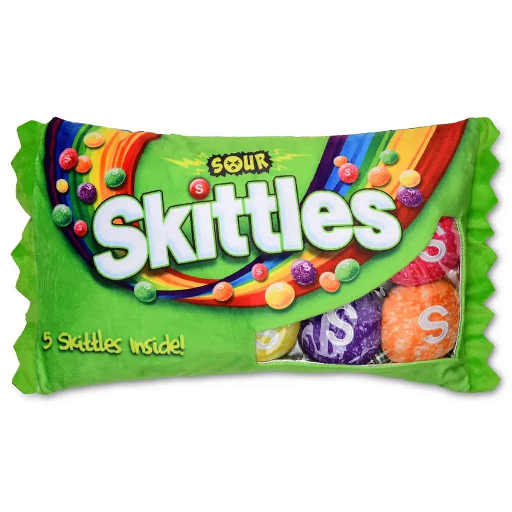 [780-4051] 17" Sour Skittles Packaging Fleece Plush