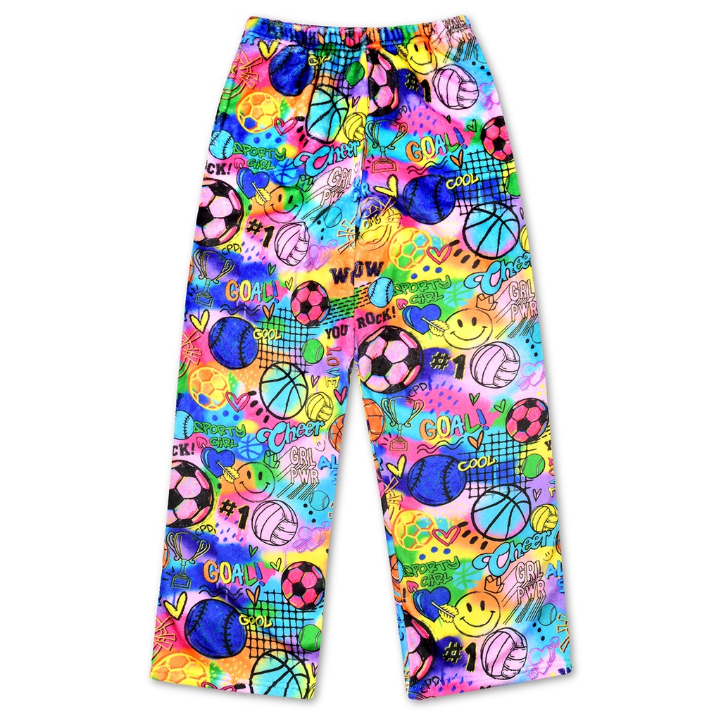 [820-3143XS] Corey Paige Fun Sports Plush Pants (Youth X-Small (4-6))
