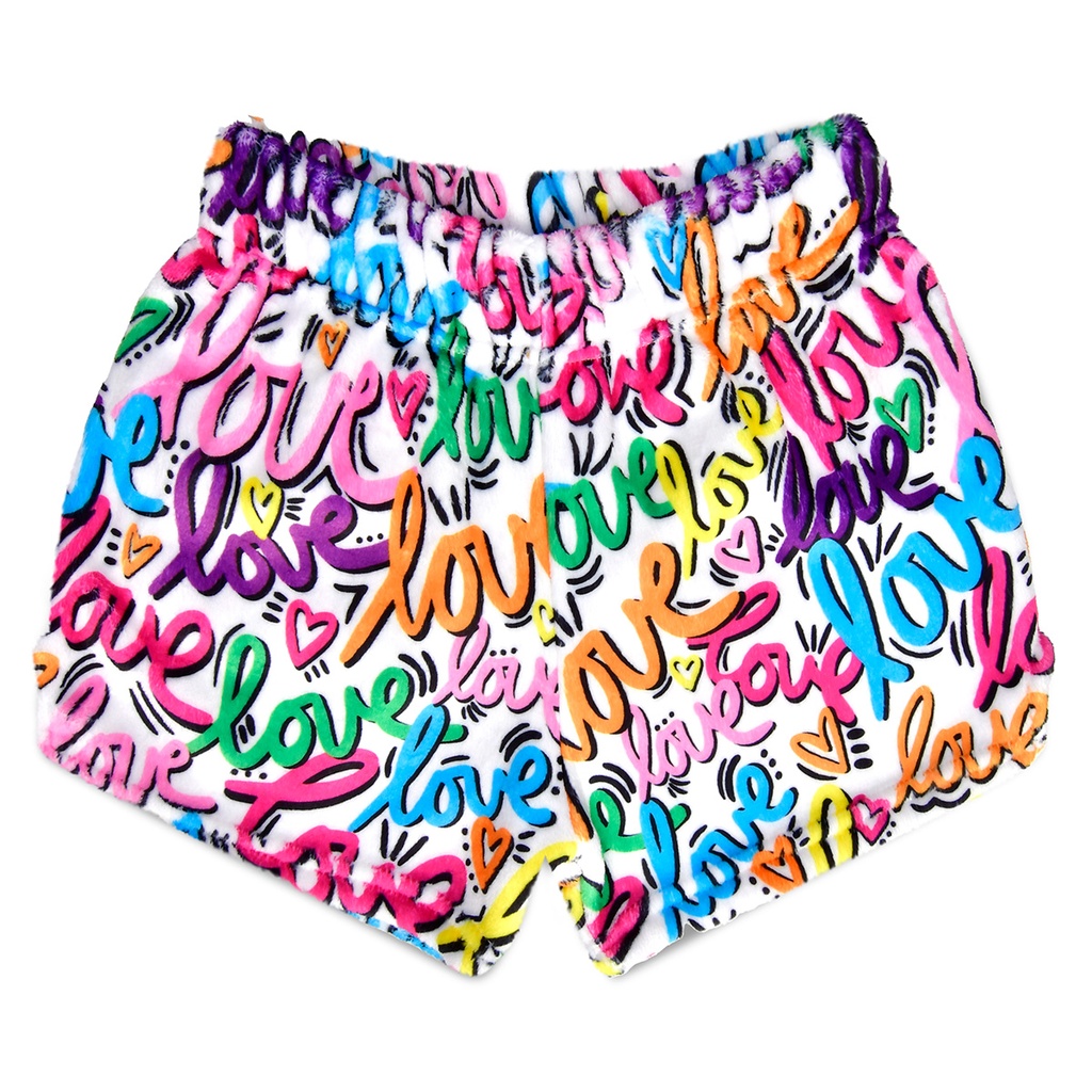 [820-3096XS] Corey Paige Love Letters Plush Shorts (X-Small (4-6))