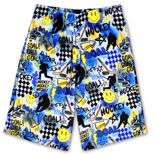[820-3135XS] Corey Paige Hockey Plush Board Shorts (X-Small (4-6))
